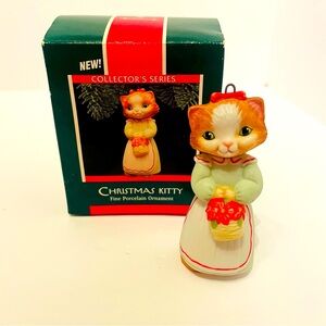 Vintage Ornament Hallmark Keepsake Christmas Ornament 1989 Christmas Kitty